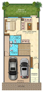 Sparsh Row Houses East Floor Plan 1, Row Houses For Sale In Whitefield
