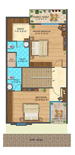 Sparsh Row Houses East Floor Plan 3,Row Houses For Sale In Whitefield Bangalore