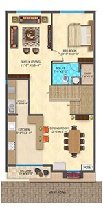 Sparsh Row Houses West Floor Plan 2, Row Houses for sale in whitefield bangalore