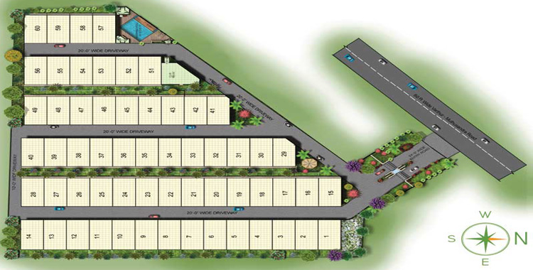 Sparsh Row Houses Layout, Row Houses in whitefield bangalore for sale
